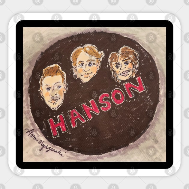 Hanson MMM Bop Sticker by TheArtQueenOfMichigan 